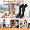 Masajeador para Piernas con Compresión de Aire y Calor. Máquina de Masajes Cubre Pies, Pantorrillas, Rodillas y Muslos con 2 Niveles de Calor.