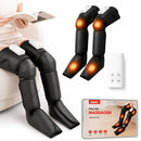 Masajeador para Piernas con Compresión de Aire y Calor. Máquina de Masajes Cubre Pies, Pantorrillas, Rodillas y Muslos con 2 Niveles de Calor.