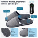 Pantuflas de Masaje Eléctricas USBC con 8 Modos de Masaje y 19 Niveles de Intensidad. Masajeador de Pies Talla 40-43. Color Gris Oscuro.