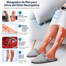 Pantuflas de Masaje Eléctricas USBC con 8 Modos de Masaje y 19 Niveles de Intensidad. Masajeador de Pies Talla 40-43. Color Gris Oscuro.