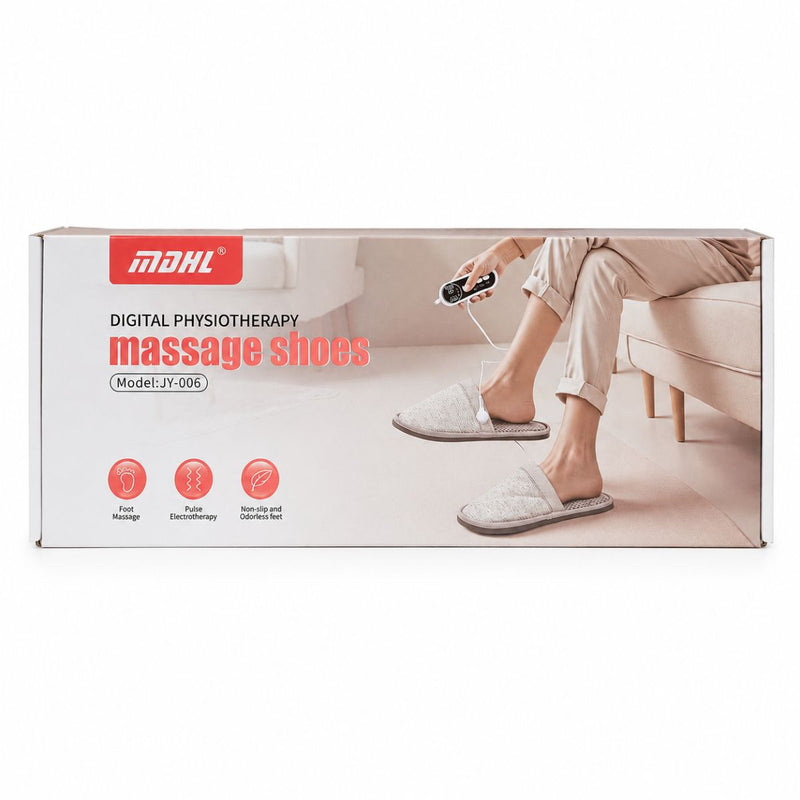 Pantuflas de Masaje Eléctricas USBC con 8 Modos de Masaje y 19 Niveles de Intensidad. Masajeador de Pies Talla 40-43. Color Gris Oscuro.