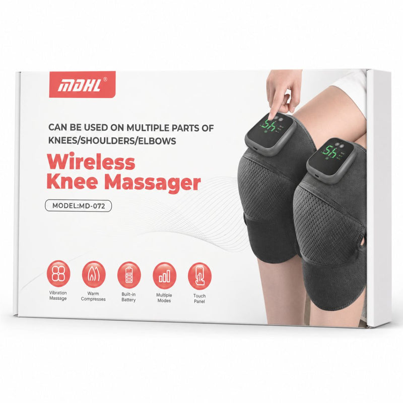 Masajeador Articular de Grafeno con Calor Profundo e Infrarrojo de 1200mAh para Rodillas, Hombros y Codos con Vibración y 3 Intensidades.