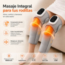 Masajeador de Rodilla con Compresión de Aire, Rodillera para Masaje por Vibración y Calor Envolvente, USB Recargable Batería 4000mAh. Color Gris.