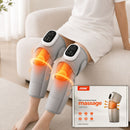 Masajeador de Rodilla con Compresión de Aire, Rodillera para Masaje por Vibración y Calor Envolvente, USB Recargable Batería 4000mAh. Color Gris.