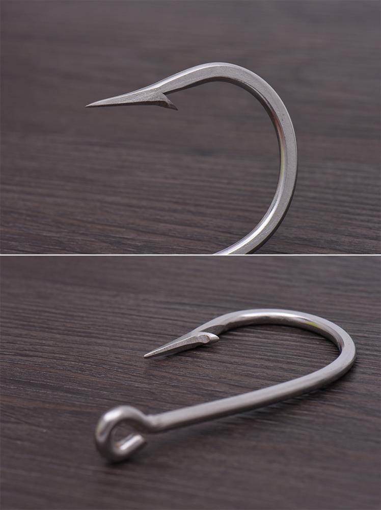 Anzuelos Circulares grandes acero (2 Uds.)