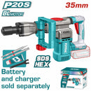 Martillo Demoledor SDS HEX Inalámbrico Motor sin escobillas 20V  0-3200 bpm 16J Batería y Cargador por separado.