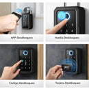 Caja De Seguridad Inteligente Con Huella Digital Y Bluetooth. Caja Para Llaves Con App, Código Y Tarjeta RFID. Resistente Al Agua y Recargable USB.