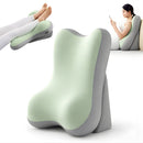 Cojín Ortopédico Lumbar Ergonómico Para Espalda Y Cuello. Almohada De Soporte Cervical Y Lumbar Con Diseño Anatómico. Color verde.