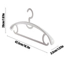 Ganchos Para Ropa Antideslizante De Hombro Ancho Con Giro 360°. Perchas Resistentes para ropa. Color Gris (Pack De 10 piezas).