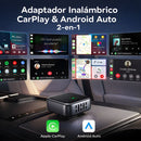 Adaptador Inalámbrico CarPlay y Android Auto para Auto. Convierte CarPlay/Android Auto con Cable a Wireless. Color gris oscuro 97GT.