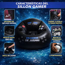 Sillón Inflable Ergonómico Con Portavasos Y Bolsillo Lateral. Sofá con Diseño gamer (105x105x70cm).