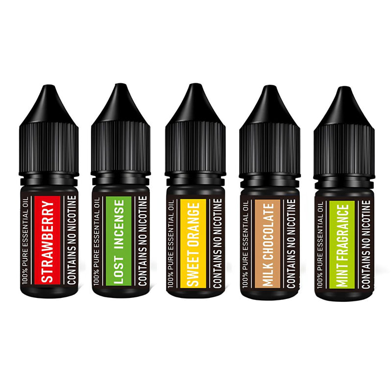 Aceites Esenciales para Pistola de Humo. Set de 5 Aromas para Cocteles y Cocina Molecular. Líquido Aromático. Compatible con UR054.