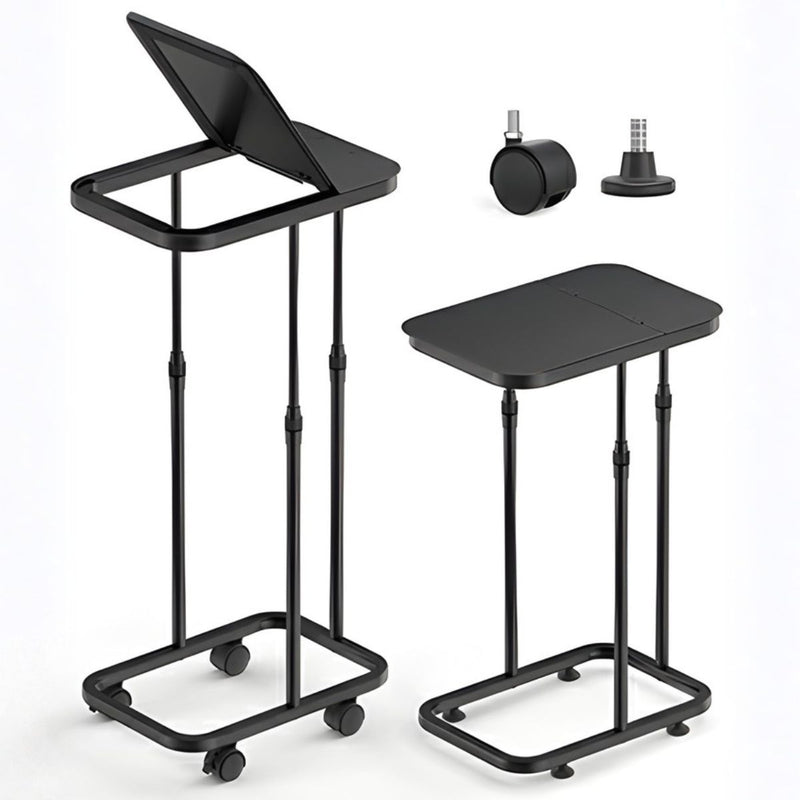 Basurero Ajustable Con Tapa Y Ruedas (60x33x22cm). Bote De Basura Para Bolsas De 20L A 90L. Papelera. Color negro.