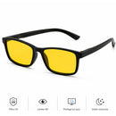 Gafas Anti Luz Azul con Lentes Amarillos para Conducción Nocturna con Filtro UV y Marco Negro Ligero. Lentes HD Alta Definición Unisex