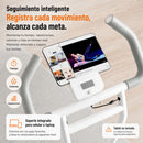 Escaladora stepper Plegable para Ejercicio en Casa con Monitor Digital con Resistencia Ajustable 70-120 lb con Estructura de Acero. Máquina de Ejercicio Cardio con Monitor y Soporte Móvil Blanco