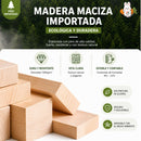 Litera Infantil Camarote Madera Maciza Twin Escalera y Cajones. Cama Barandal de Seguridad, Estantes y Base Reforzada. Incluye 2 Colchones Sencillos. (viene desarmado cliente debe ensamblar)