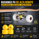 Patineta Skateboard 31” Maple 8 Capas ABEC-7 con Ruedas PU y Base de Aluminio Reforzada para Tricks y Freestyle. Estampado Negro y Blanco.