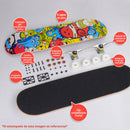 Patineta Skateboard 31” Maple 8 Capas ABEC-7 con Ruedas PU y Base de Aluminio Reforzada para Tricks y Freestyle. Estampado Verde.