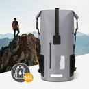Mochila Impermeable Dry Bag para Deportes Acuáticos. Bolso Waterproof de 55L con Correas Acolchadas, Ventana Transparente y Reflectivo. Verde (33x58cm)