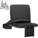 Cojin Silla de Piso Plegable Ajustable con Respaldo Reclinable Portátil para gradas de Estadios Eventos y Hogar. (70x44cm) Color Negro