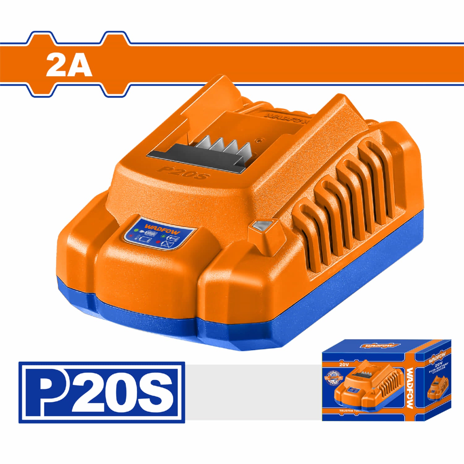 Cargador de Batería 20V 2.0Ah con 1 puerto. WADFOW