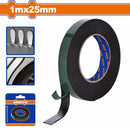 Tape adhesivo doble contacto Verde 1mx25mm. Esp: 1mm. Ideal para golpes, sello y aislamiento.