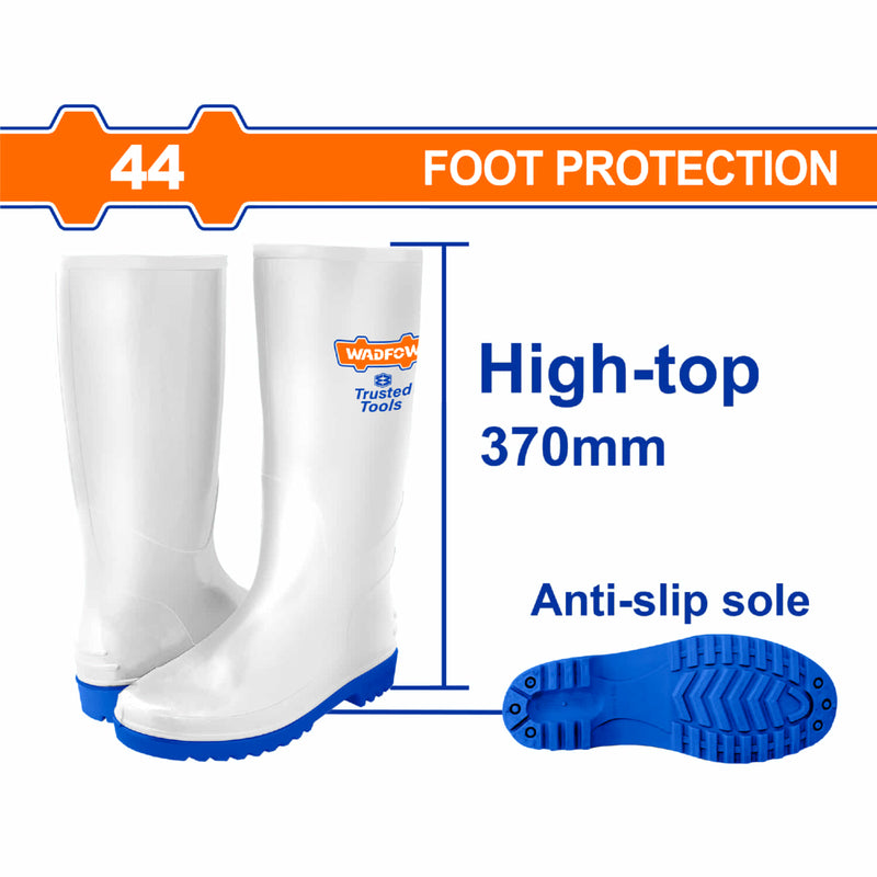 Botas caucho extra altas Talla 44. 100% Resistente al agua. PVC. Suela antiresbalante. Altura:370mm.