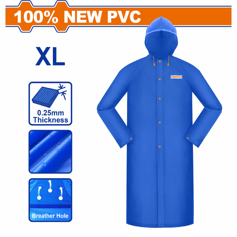 Capote impermeable para lluvia. Estilo Gabardina Talla XL. 100% PVC. Espesor:0.25mm
