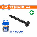 Tornillos para Gypsum (Yeso) 6x1-1/4". Rosca gruesa. Fosfatizado. (350 pzs.)