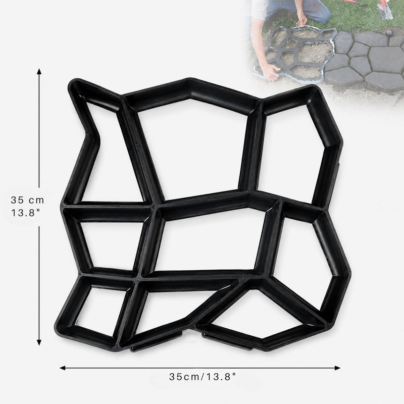 Molde Cemento Para Veredas De Piedra Irregular. Pavimento. Plantilla Para Concreto Tipo “AS” 35 X 35 Cm.