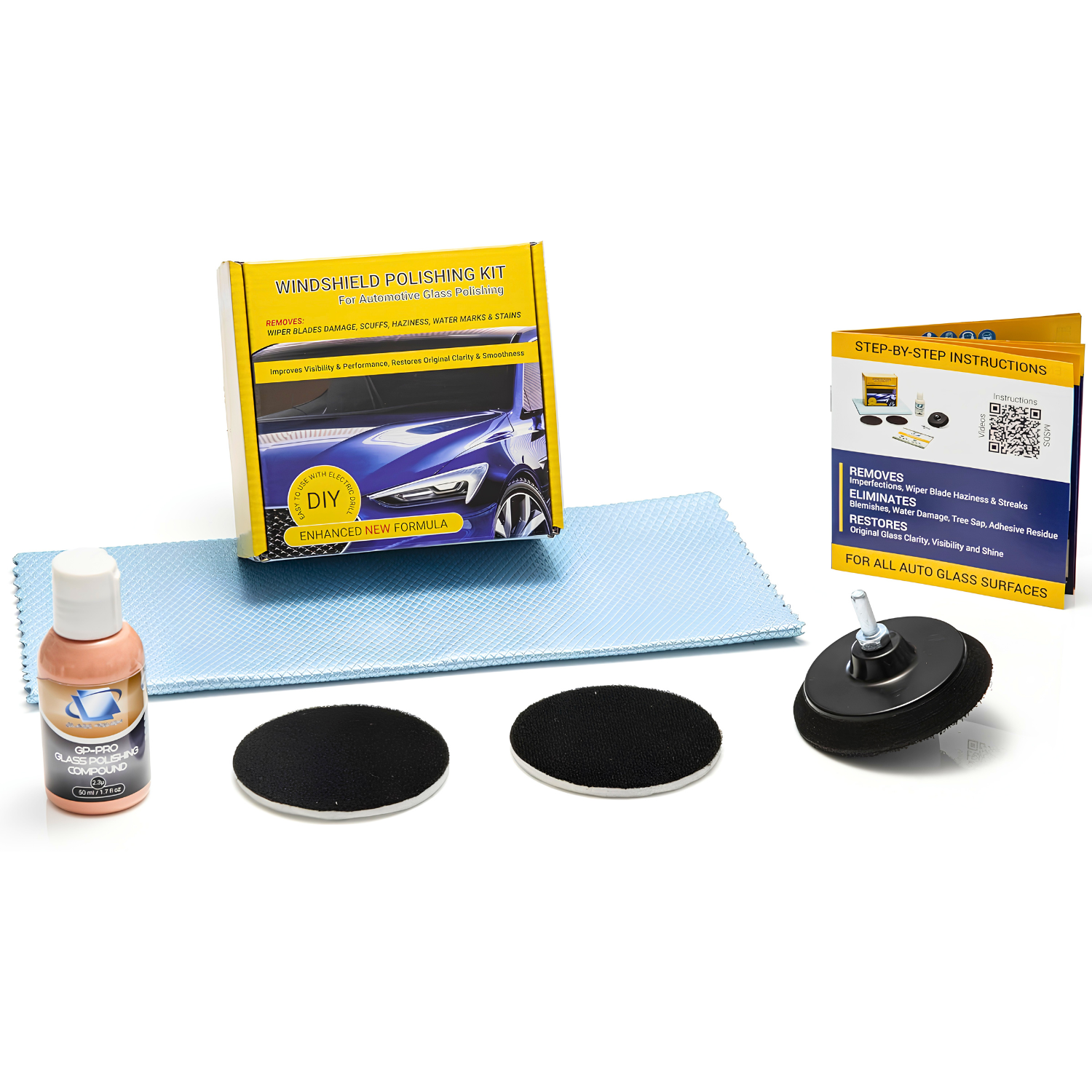 Kit Para Pulir Rayas Leves Y Manchas En Vidrios