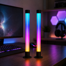 Lámparas LED Inteligente RGB De 12W 800 Lúmenes (2 Unds). Barra De Luz Con Bluetooth Y Sincronización Con Música. Control App Y Remoto (32Cm)