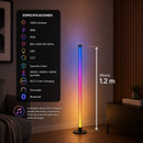 Lámpara De Pie LED RGB Inteligente De 38W 1200 Lúmenes. Barra De Luz Con Bluetooth Con Sincronización Música. Control App Y Remoto (1.2M)