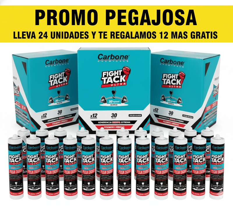 High Tack CARBONE FIGHT ULTRA PROMO PEGAJOSA lleva 24 Y TE REGALAMOS 12 (Combo 36 unidades  3 cajas de 12 unidades)