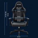 Silla Gamer Ergonómica Estilo Spiderman Negra Con Soporte Lumbar Y Respaldar Reclinable 180°