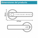 Cerradura Inteligente Manija De Puerta Cerrojo Smart Lock 5 En 1 Llave Huella Tarjeta Contraseña Tuya App Fácil De Instalar