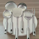 Cucharones De Cocina, Espatula. Juego De 4 Piezas. Set De Utensilios De Acero Inoxidable Antiadherentes.