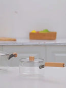 Olla De Vidrio Borosilicato Con Tapa Y Asas. Cacerola Transparente De 1800Ml (1.8L). Apta Para Estufa, Microondas Y Horno.