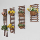 Estante De Pared Para Plantas.  Soporte Colgante Multifuncional De Madera Carbonizada. Perchero Para Colgar Helechos. 30X60 Cm