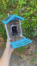 Comedero Para Pajaros Y Aves Con Cámara 4MP Wifi Y Panel Solar. Cámara Inalámbrica Con Detección IA De Especies Y Visión Nocturna Color. IP66. Incluye Memoria SD 32GB.