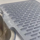 Tapete De Silicona Para Fregadero Escurridor De Platos Antideslizante Con Drenaje Automático Resistente Al Calor Color Gris (58X45x1cm)