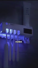 Soporte De Pared Para Cepillos De Dientes Con Desinfección UV Y Dispensador Automático De Pasta Dental. Esterilizador. Organizador