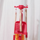 Juego De Limpieza Para Niños De Madera Con Escoba, Trapeador Y Cepillos. Set Educativo De Aseo Para Niños 62.5X20cm.