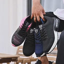 Botas Zapatillas De Seguridad Con Punta De Acero. Color Rosado Y Negro. Calzado De Trabajo Atlético. Anticlavos.