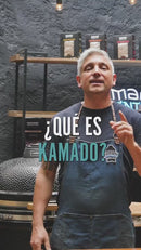 Parrilla Kamado Ahumador Cerámica 23.5” (51 Cm). BBQ Asador De Carbón Portátil Con Termómetro Barbacoa.