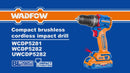 Drill Taladro De Impacto ½” 20V 52Nm 30000Bpm Motor Sin Escobillas. Incluye Batería 2.0Ah Y Cargador.