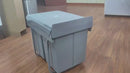 Basurero Empotrable Con 3 Compartimientos (20L+10L+10L) Para Gabinete De Cocina. Tinaco Con Sistema Deslizante Y Marco Metálico (48X34x41cm). Papelera Empotrada Color Gris.