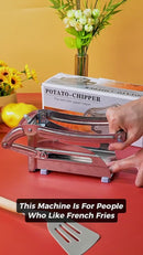 Cortador De Papas. Picadora Rebanadora De Frutas Y Vegetales Manual De Acero Inoxidable. Incluye 3 Cuchillas Intercambiables.