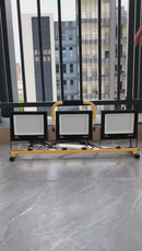 Reflector De Pedestal LED 21000 Lúmenes. Trípode Ajustable. Torre De Iluminación De 3 Focos 50W. Altura 2 Mts