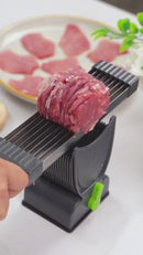 Cortador De Carne Manual. Rebanadas De 2 Y 4 Mm. Rebanador Preciso. Rebanadora De Alimentos Con Espesor Ajustable.